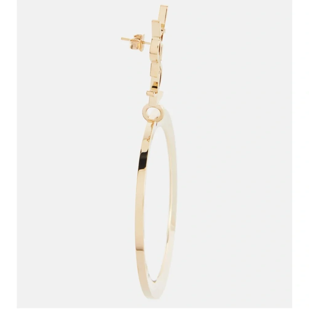 SAINT LAURENT Cassandra YSL logo hoop earrings - Picture 5 of 5